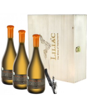Liliac Chardonnay Orange Verticala Cutie Lemn | Liliac Winery | Lechinta
